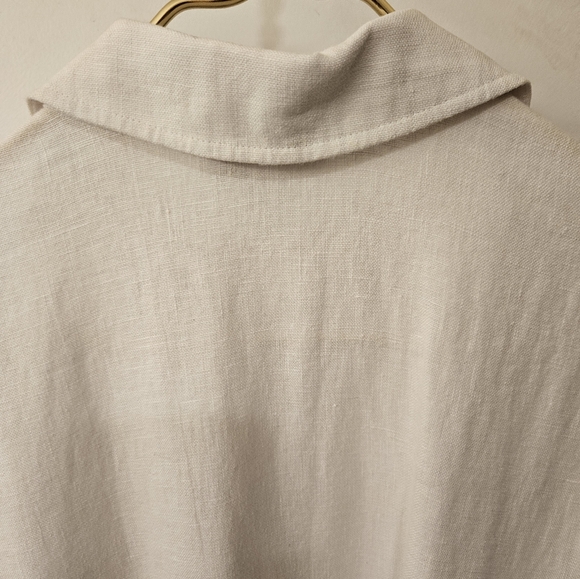 NWT - Linen Charter Club White Midi  Shirtdress - Size 16 - Picture 7 of 8